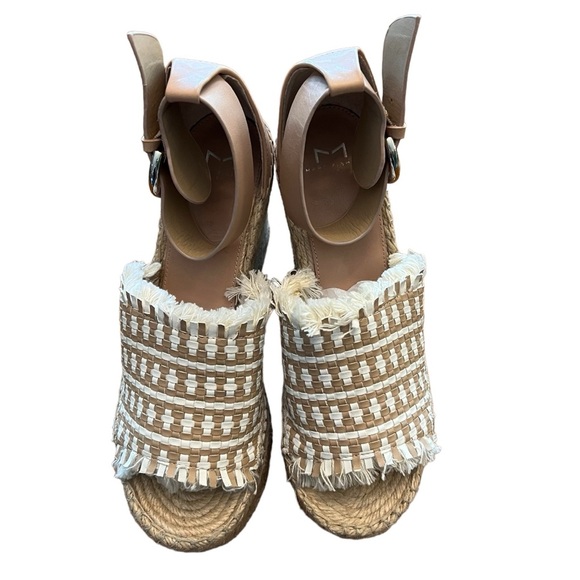 Marc Fisher Andrew Espadrille Wedge Platform Sandal Size 8.5 - Picture 4 of 7